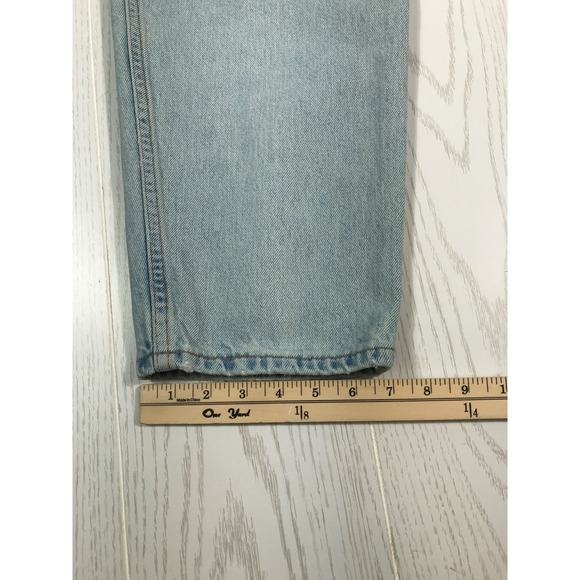 Vintage Levis Orange Tab Jeans Mens 42x32 Light Blue Relaxed Tapered Made In USA - Picture 7 of 12